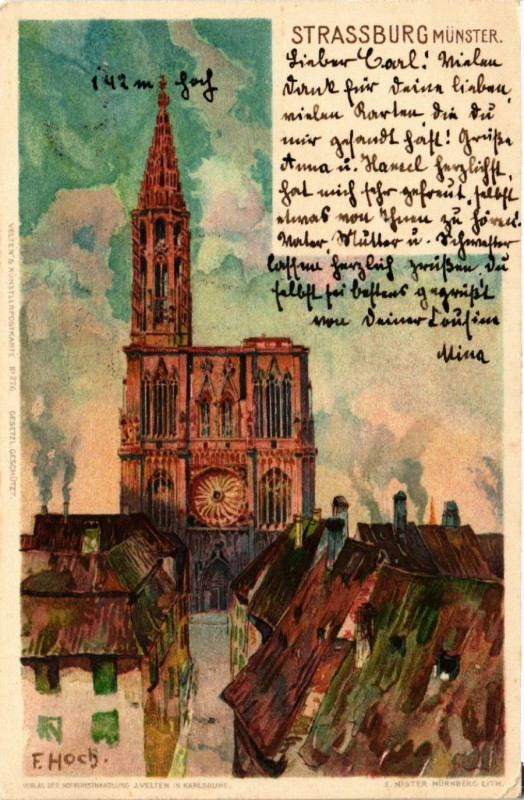 Carte postale ancienne Strasbourg - Strassburg - Cathedrale - Munster à Strasbourg