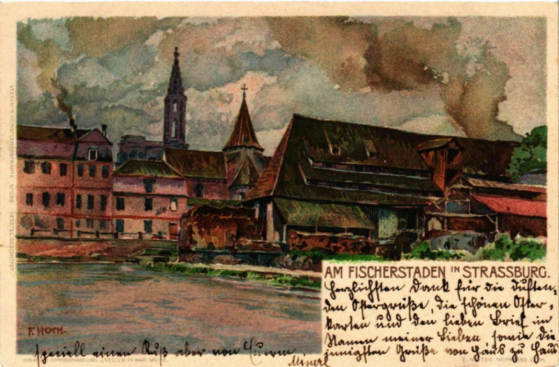 Carte postale ancienne Strasbourg - Strassburg - Am Fischerstaden in Strassburg à Strasbourg