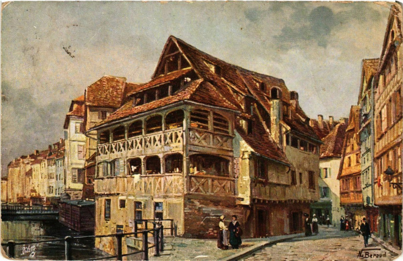 Carte postale ancienne Strasbourg - Le Bain à Strasbourg