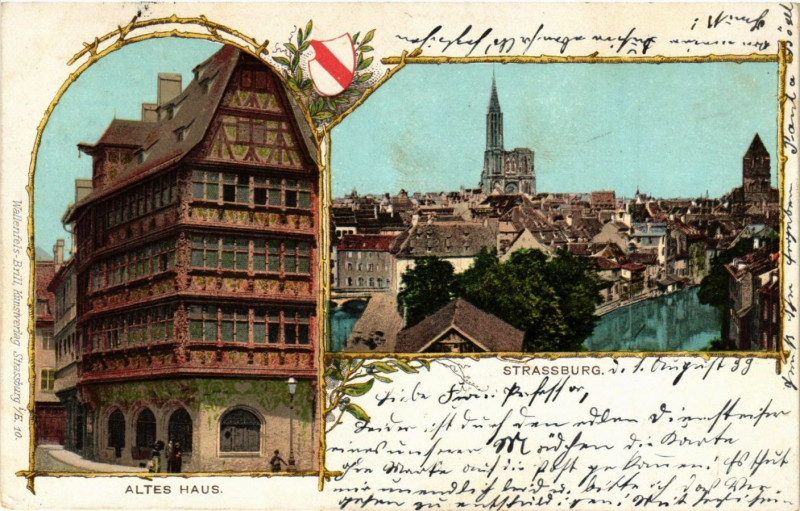 Carte postale ancienne Strassbourg - Altes Haus