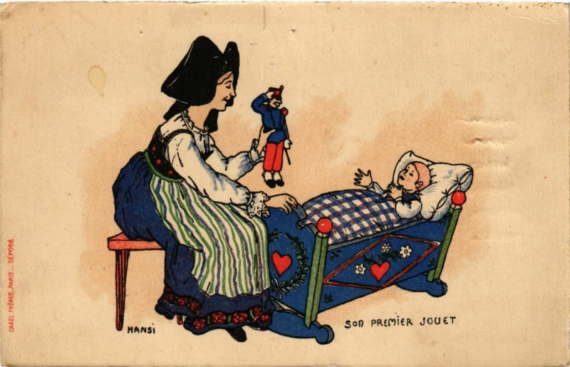 Carte postale ancienne Son premier jouet