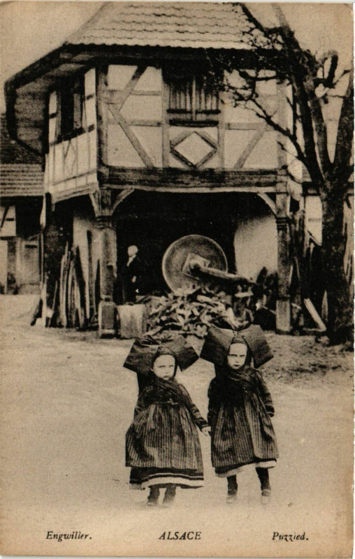 Carte postale ancienne Engwiller - Alsace - Puzzied à Engwiller