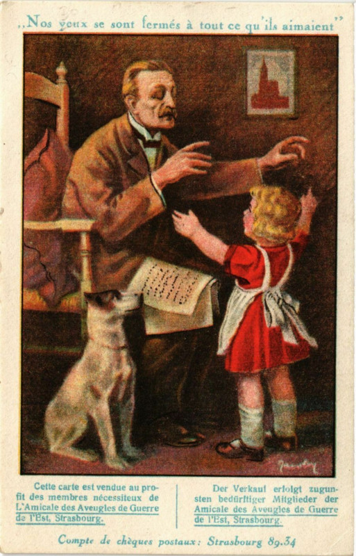 Carte postale ancienne NOs veux se sont fermes a tout ce qu'ils aimaient