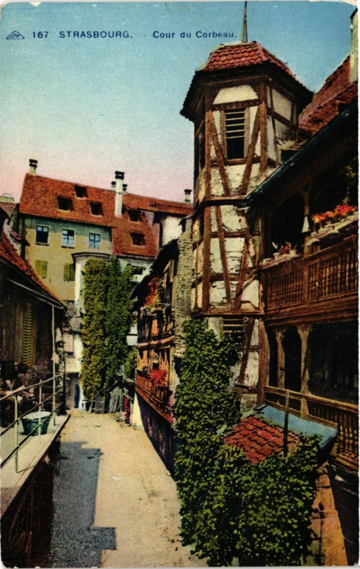 Carte postale ancienne Strasbourg - Courdu Corbeau à Strasbourg