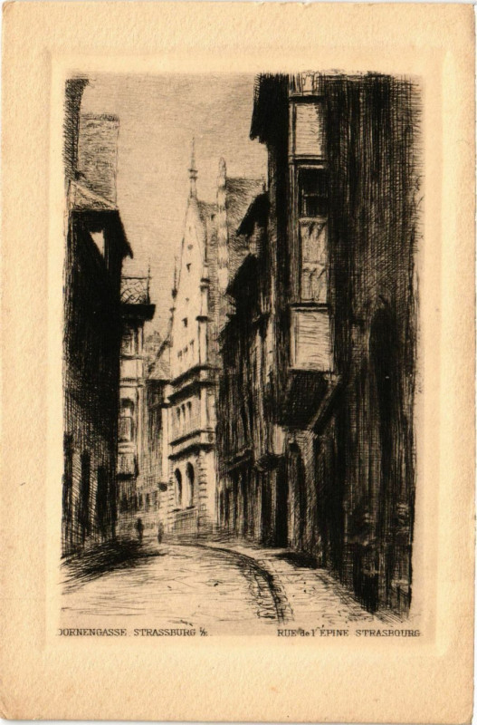 Carte postale ancienne Strassbourg - Rue de l'Epine Strassbourg