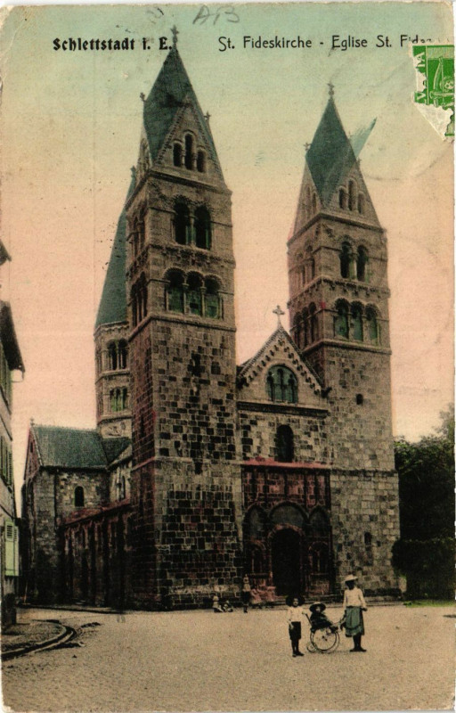 Carte postale ancienne Schlettstadt - Saint-Fideskirche