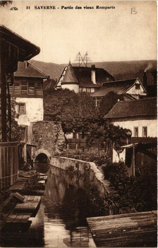 Carte postale ancienne Saverne - Parte des Vieux Remparts à Saverne