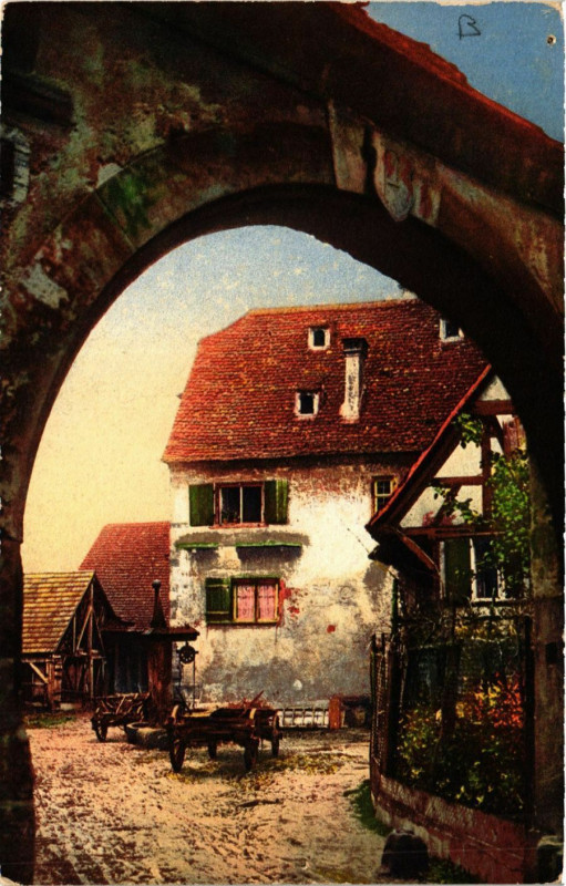 Carte postale ancienne Rosheim - Dauernhof à Rosheim