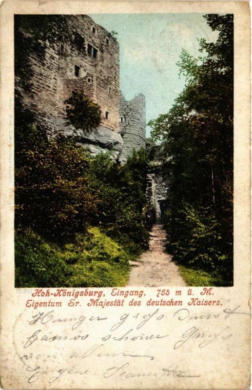 Carte postale ancienne Hoh-Konigsberg - Eingang - Eigentum à Berg