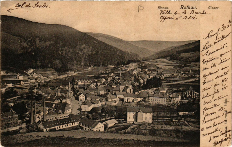 Carte postale ancienne Rothau - Alsace à Rothau