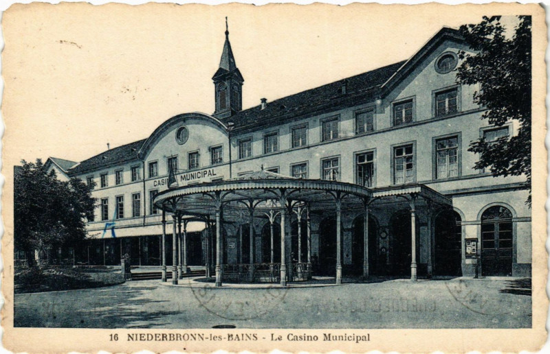 Carte postale ancienne Niederbronn-les-Bains - Le Casino Municipal à Niederbronn-les-Bains