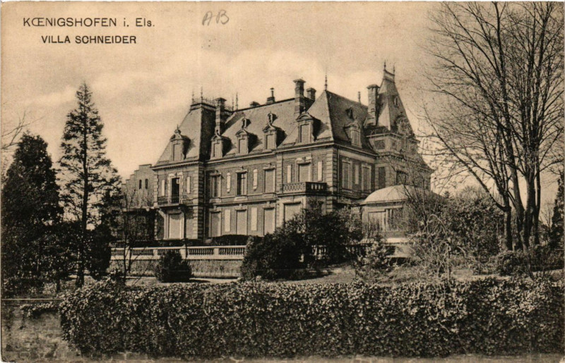 Carte postale ancienne Koenigshofen - Villa Schneider