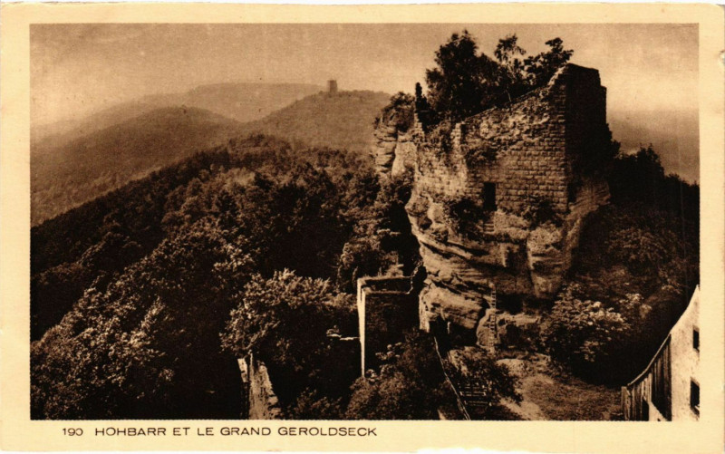 Carte postale ancienne Hohbarr et le Grand Geroldseck à Barr