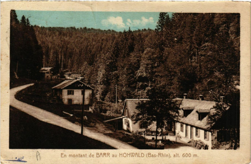 Carte postale ancienne En montant de Barr au Hohwald à Barr