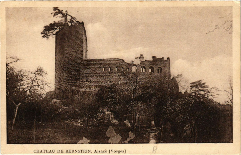Carte postale ancienne Chateau de Bernstein - Alsace