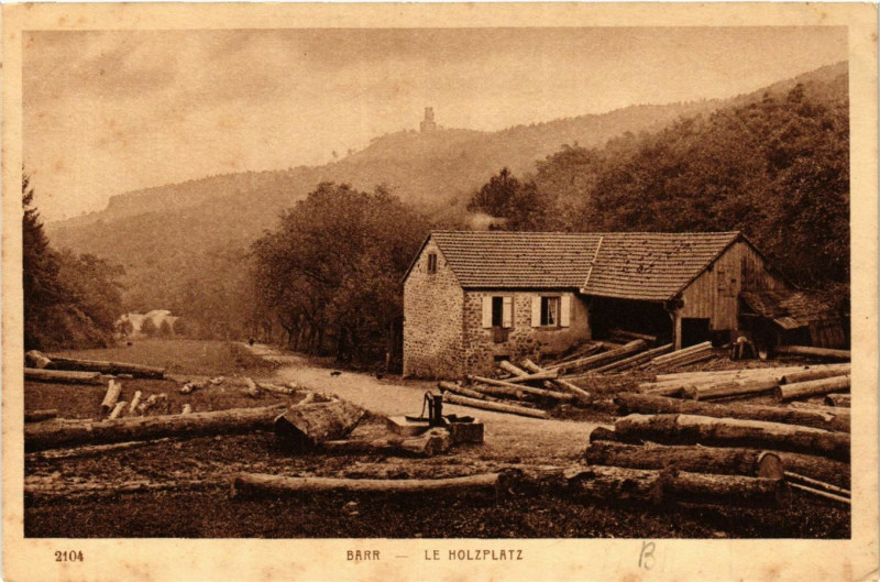 Carte postale ancienne Barr - Le Holzplatz à Barr