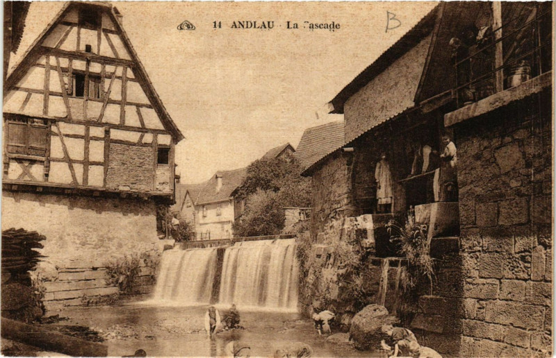 Carte postale ancienne Andlau - La Cascade à Andlau