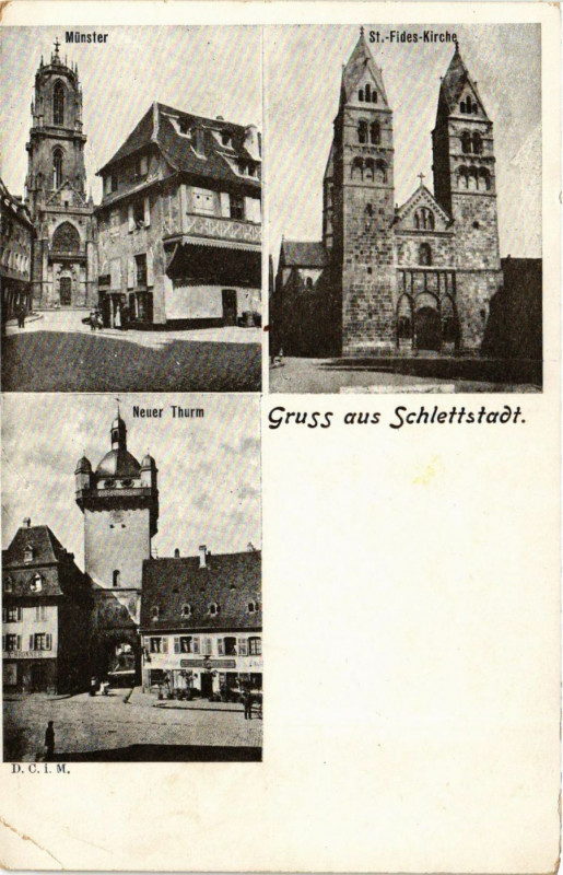 Carte postale ancienne Gruss aus Schlettstadt à Russ