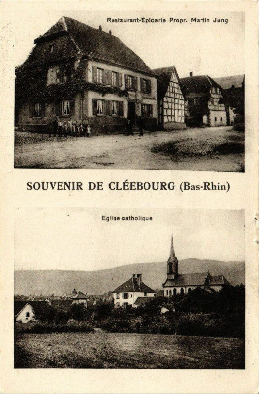 Carte postale ancienne Souvenir de Clebourg