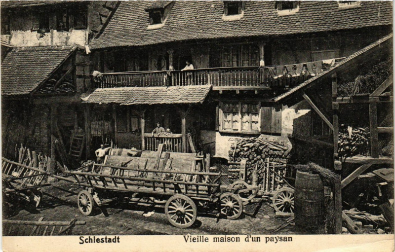 Carte postale ancienne Schlestadt - Vieille maison