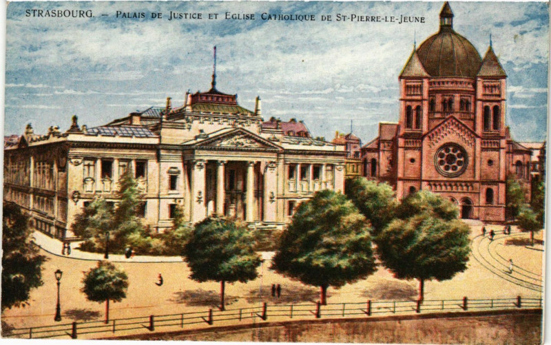 Carte postale ancienne Strasbourg - Palais de Justice à Strasbourg