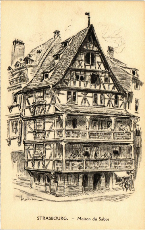 Carte postale ancienne Strasbourg - Maison du Sabot à Strasbourg