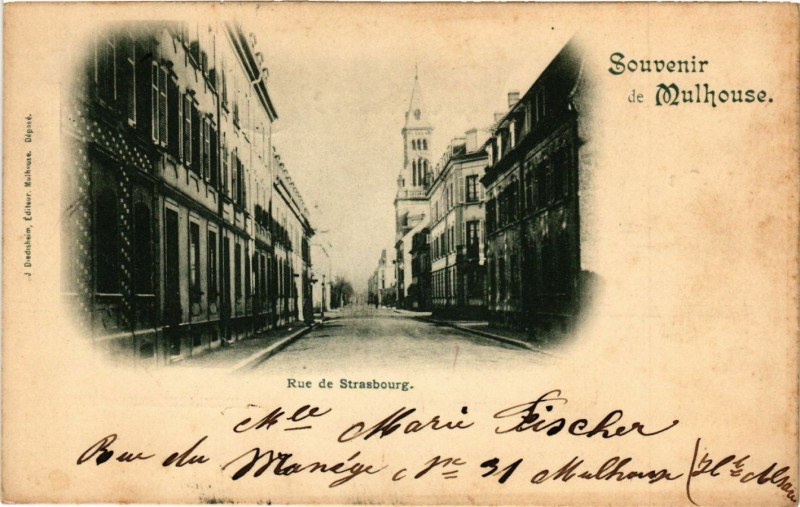 Carte postale ancienne Rue de Strasbourg à Strasbourg