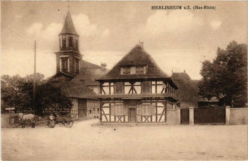 Carte postale ancienne Herlisheim