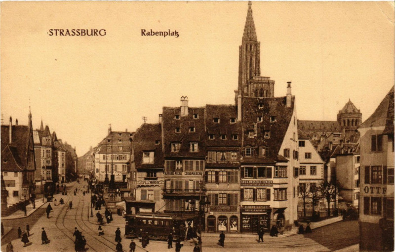 Carte postale ancienne Strasbourg - Rabenplatz à Strasbourg
