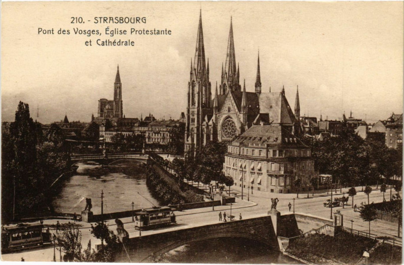 Carte postale ancienne Strasbourg - Pont des Vosges à Strasbourg
