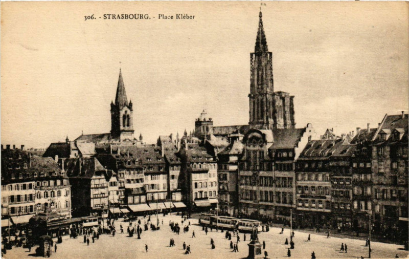 Carte postale ancienne Strasbourg - Place Kleber à Strasbourg