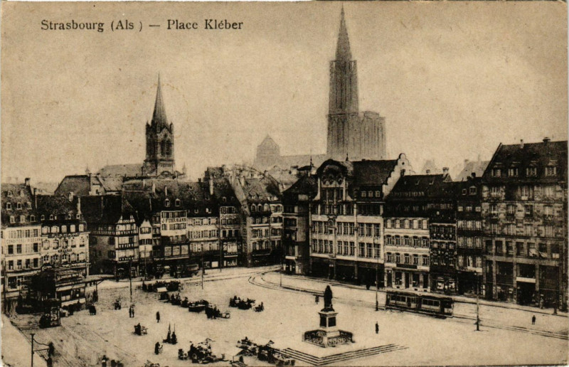 Carte postale ancienne Strasbourg - Place Kleber à Strasbourg