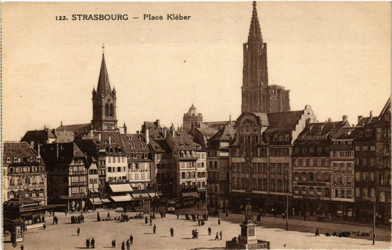 Carte postale ancienne Strasbourg - Place Kleber à Strasbourg