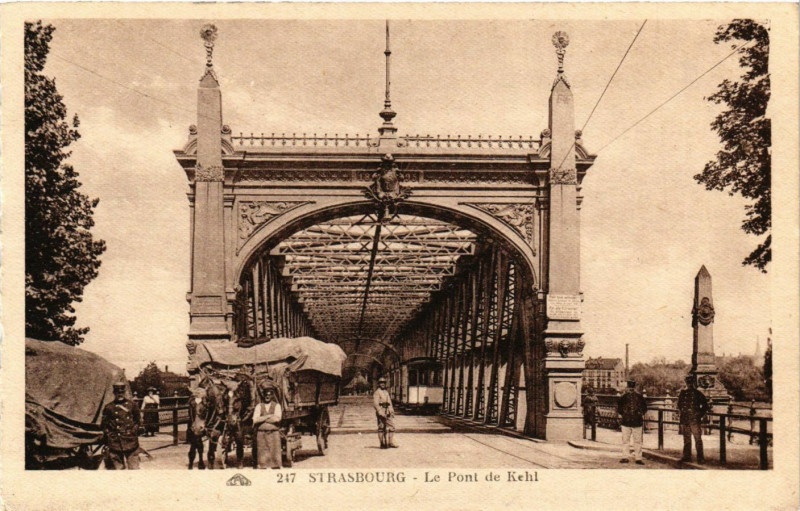 Carte postale ancienne Strasbourg - Le Pont de Kehl à Strasbourg