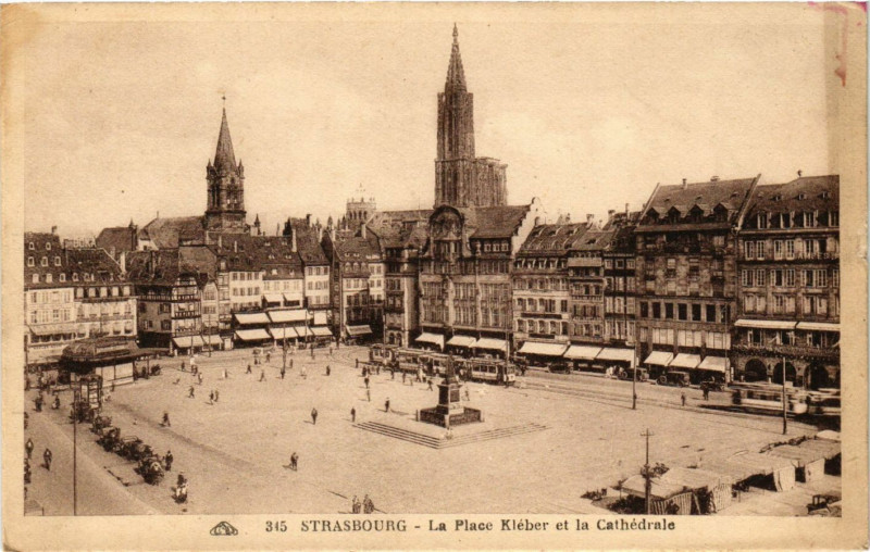Carte postale ancienne Strasbourg - La Place Kleber à Strasbourg