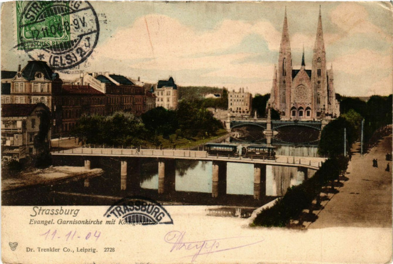 Carte postale ancienne Strasbourg - Evangel à Strasbourg