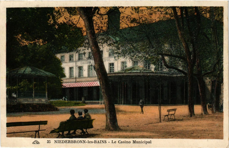 Carte postale ancienne Niederbronn-les-Bains - Le Casino Municipal à Niederbronn-les-Bains