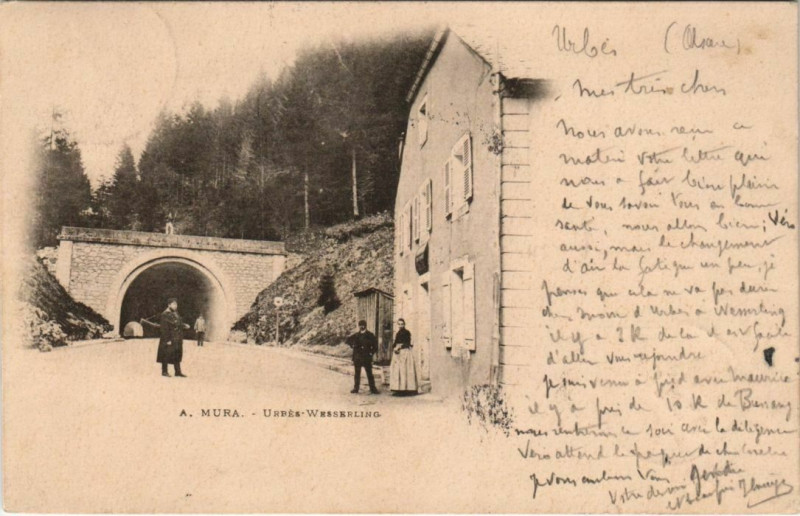 Carte postale ancienne Urbes-Wesserling à Urbès