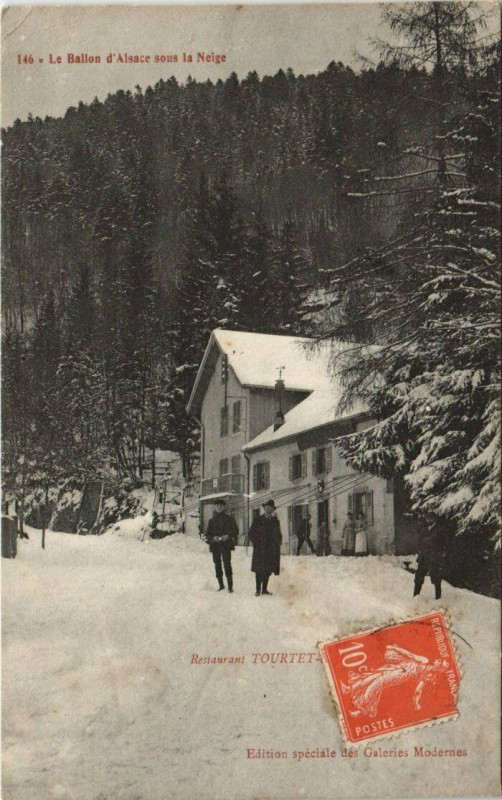 Carte postale ancienne Le Ballon d'Alsace sous la neige