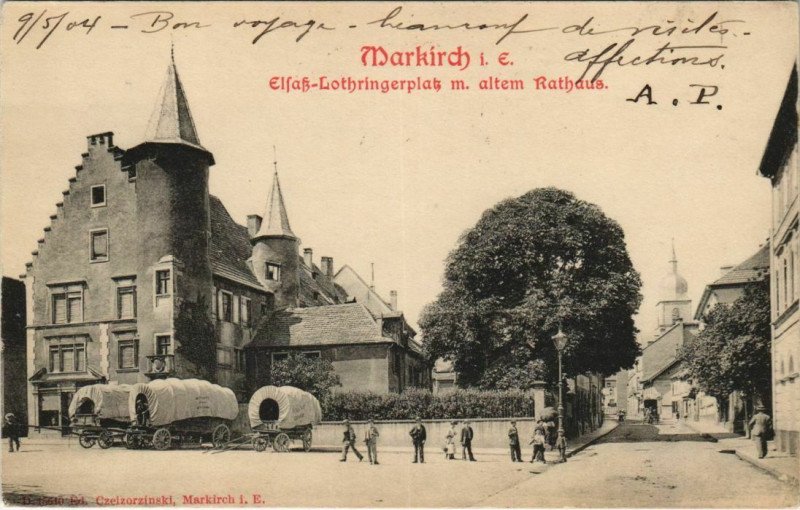 Carte postale ancienne Markirch m. Altem Rathaus