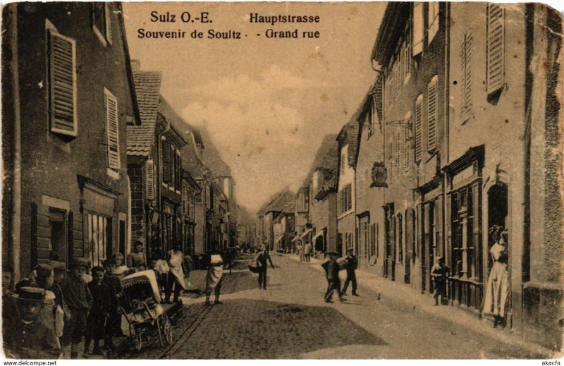 Carte postale ancienne Sulz O.-E - Hauptstrasse