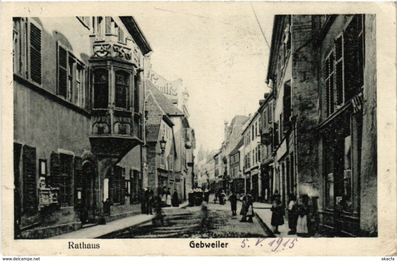Carte postale ancienne Rathaus - Gebweiler