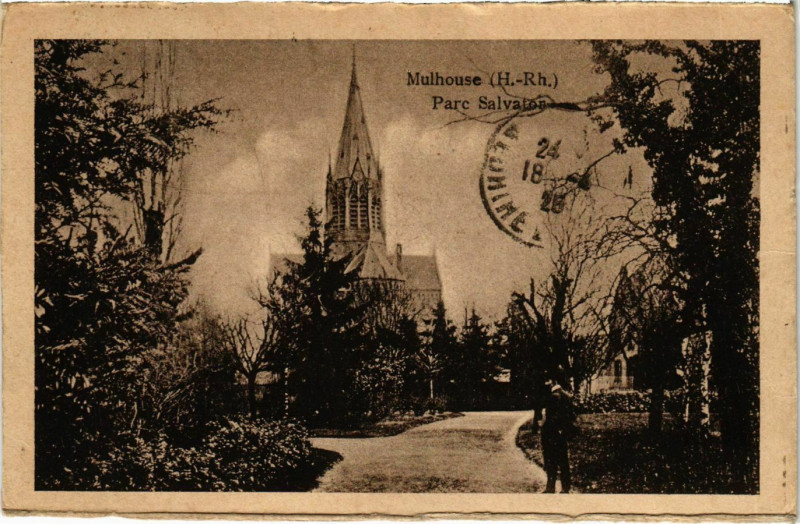 Carte postale ancienne Mulhouse Parc Salvator à Mulhouse