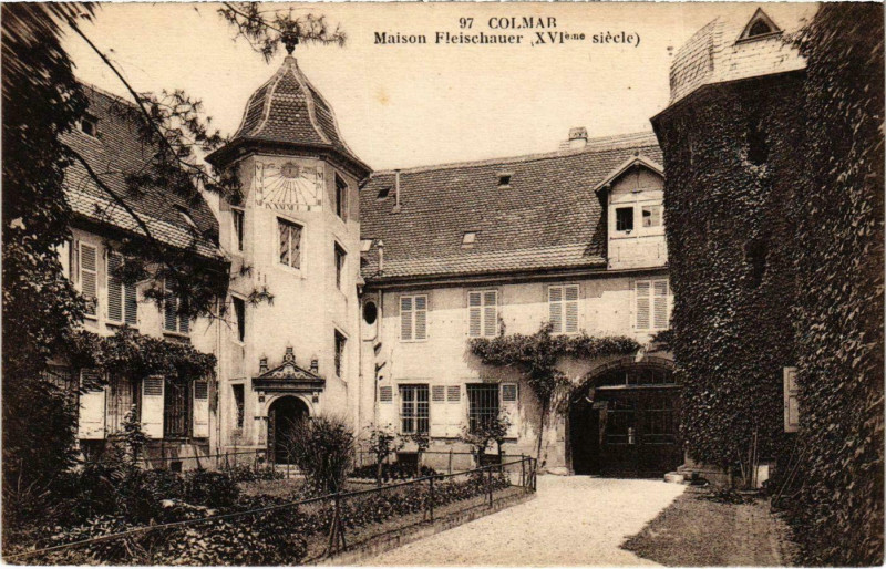 Carte postale ancienne Colmar Maison Fleischauer à Colmar