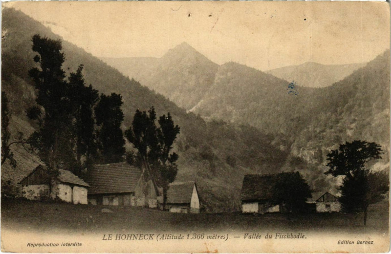 Carte postale ancienne Le Hohneck Vallée du Fischbodle