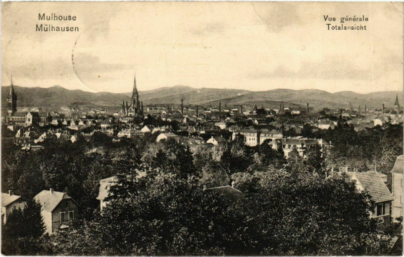 Carte postale ancienne Mulhouse Vue Generale à Mulhouse