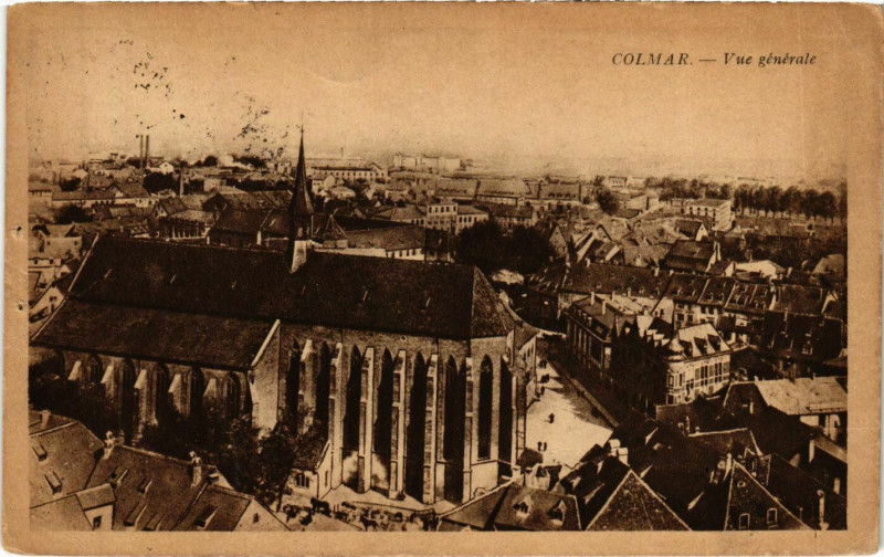 Carte postale ancienne Colmar Vue generale à Colmar
