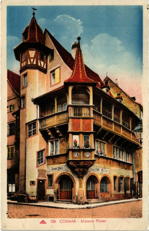 Carte postale ancienne Colmar Maison Pfister à Colmar