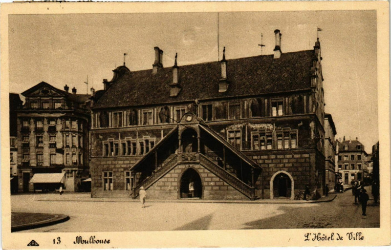 Carte postale ancienne Mulhouse L'Hotel de Ville à Mulhouse