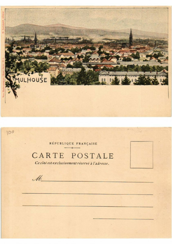 Carte postale ancienne Vues Mulhousiennes Nouv. Serie No. 1. Mulhouse . Alsace à Mulhouse